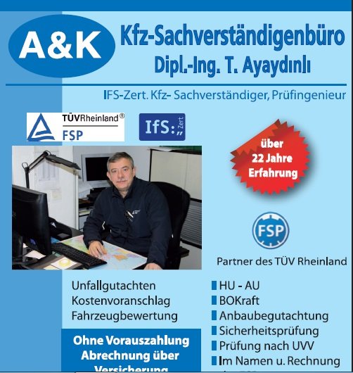 A&K Kfz-Sachverständigenbüro - Dipl.-Ing. T. AYAYDINLI 