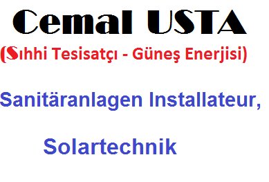 Cemal Nebil     Sanitär, Installation, Solartechnik