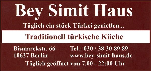 Bey Simit Haus - Traditionell türkische Küche